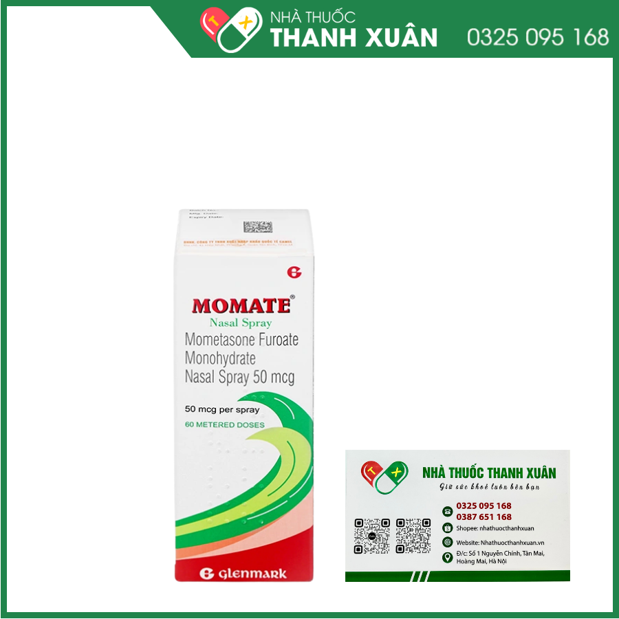 Momate Nasal Spray điều trị viêm mũi dị ứng (60 liều)